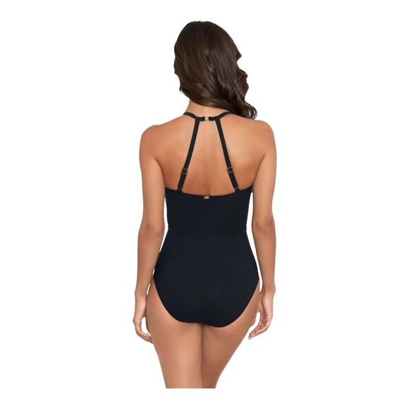 Amoressa Women's Size 8 MEDIUM Beau One Piece Black Miracle Suimsuit - Picture 7 of 8